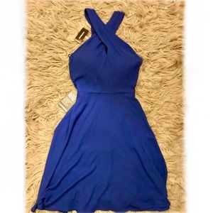 Express Cross Front Royal Blue Dress